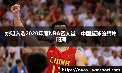 姚明入选2020年度NBA名人堂：中国篮球的辉煌时刻